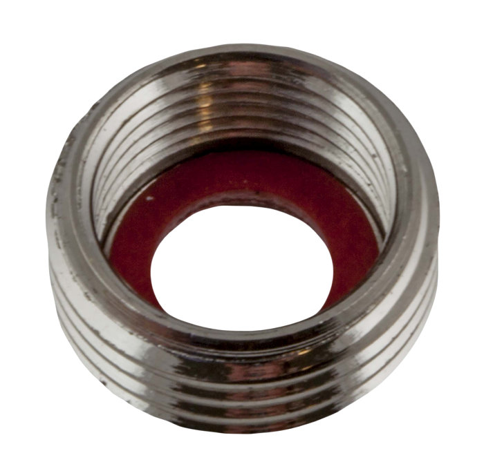 Gjengering 3/8" x 1/2" krom
